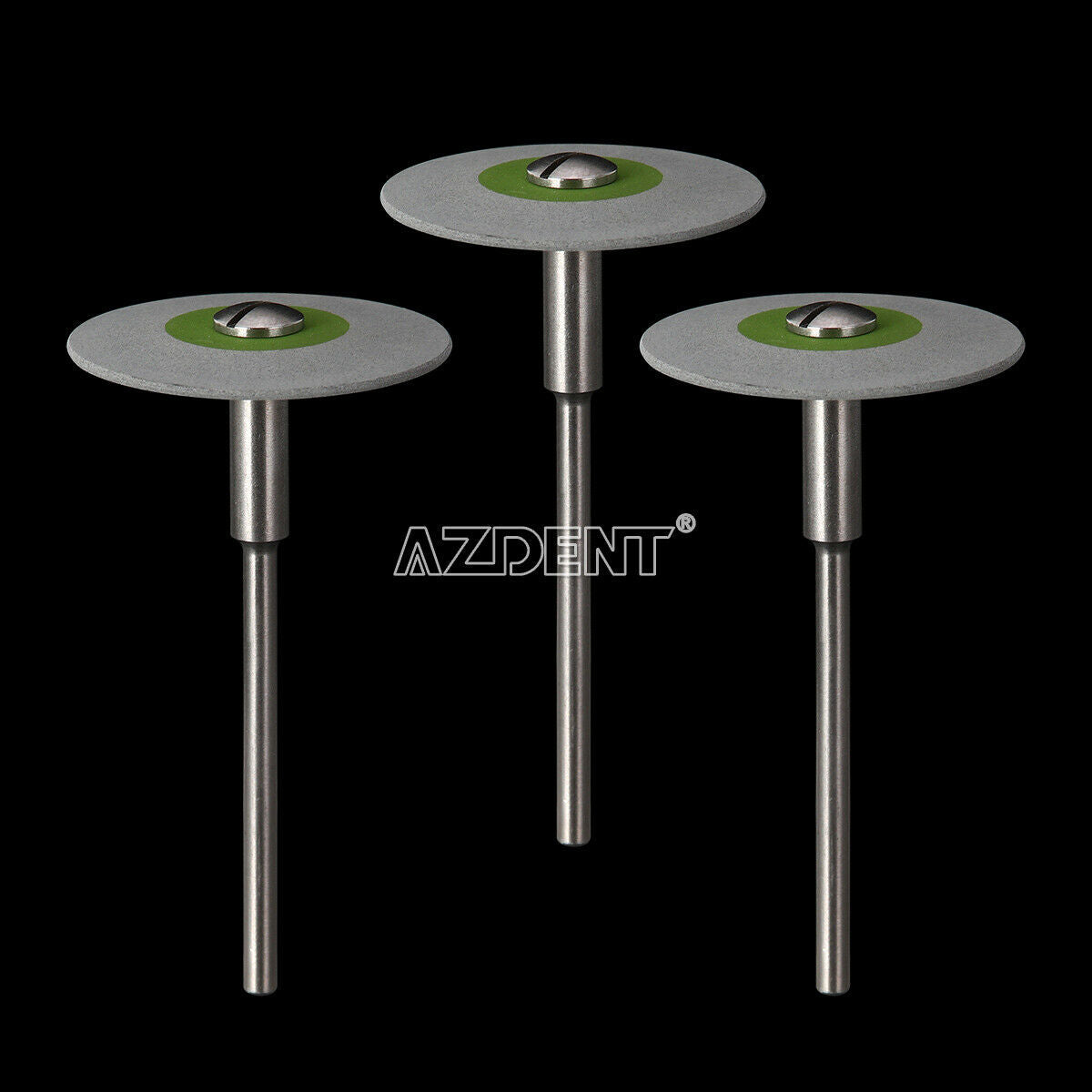 3X Dental Rubber Diamond Polisher Wheel Disc For Porcelain Grey 26mm