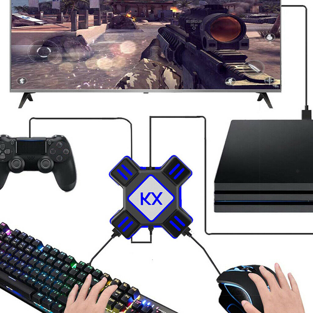 Keyboard and Mouse Adapter for Game Console Wired Keyboard Mouse USB
