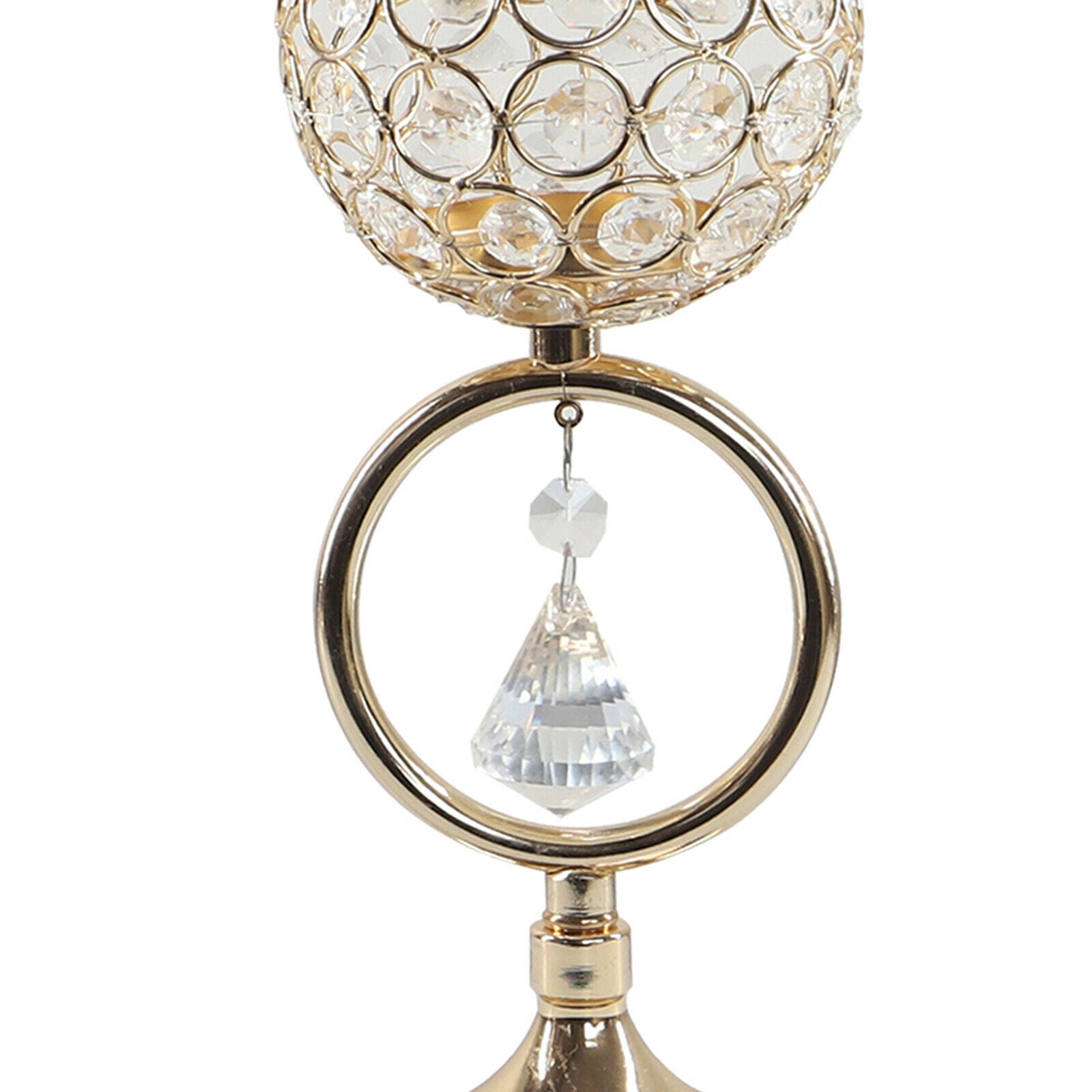Modern Crystal Tea Light Candle Holder Pillar Candlestick for Home Decor
