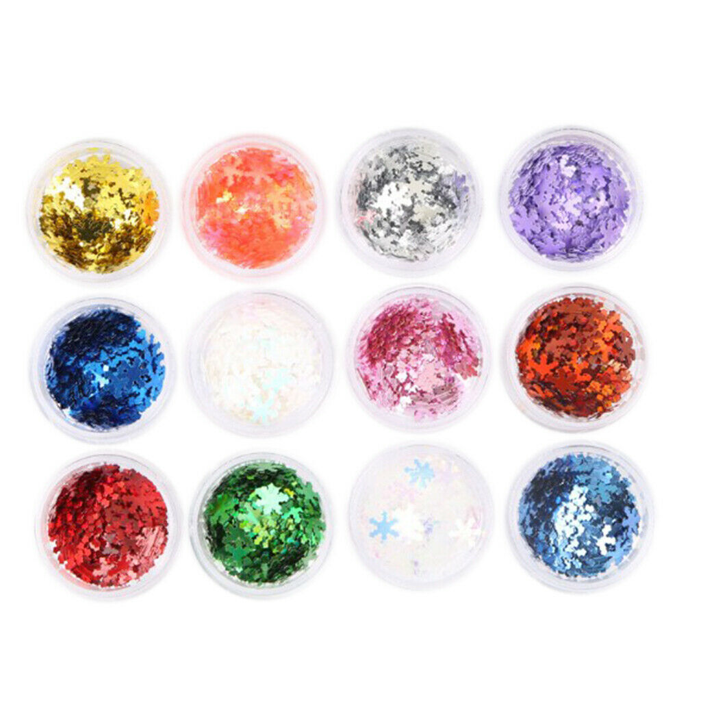 24x Charms Nail Sequins Long Lasting Sparkle Crafts Nail Art DIY Decoration