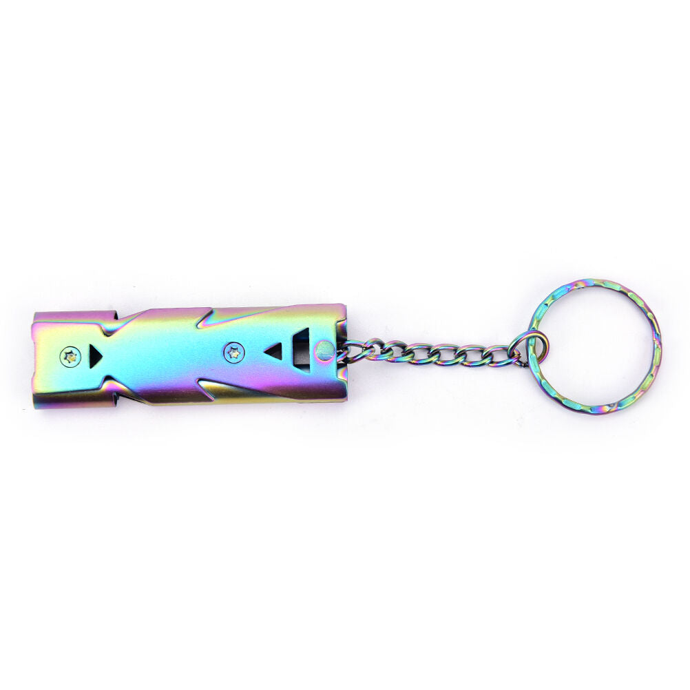 Stainless Whistle Double Tube Lifesaving Emergency SOS Outdoor Survival J.l8