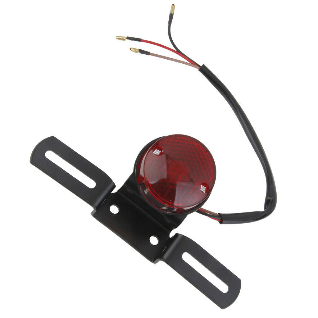 Motorbike Rear Tail Brake Stop Light Lamp For  Cafe Racer Chopper, Red