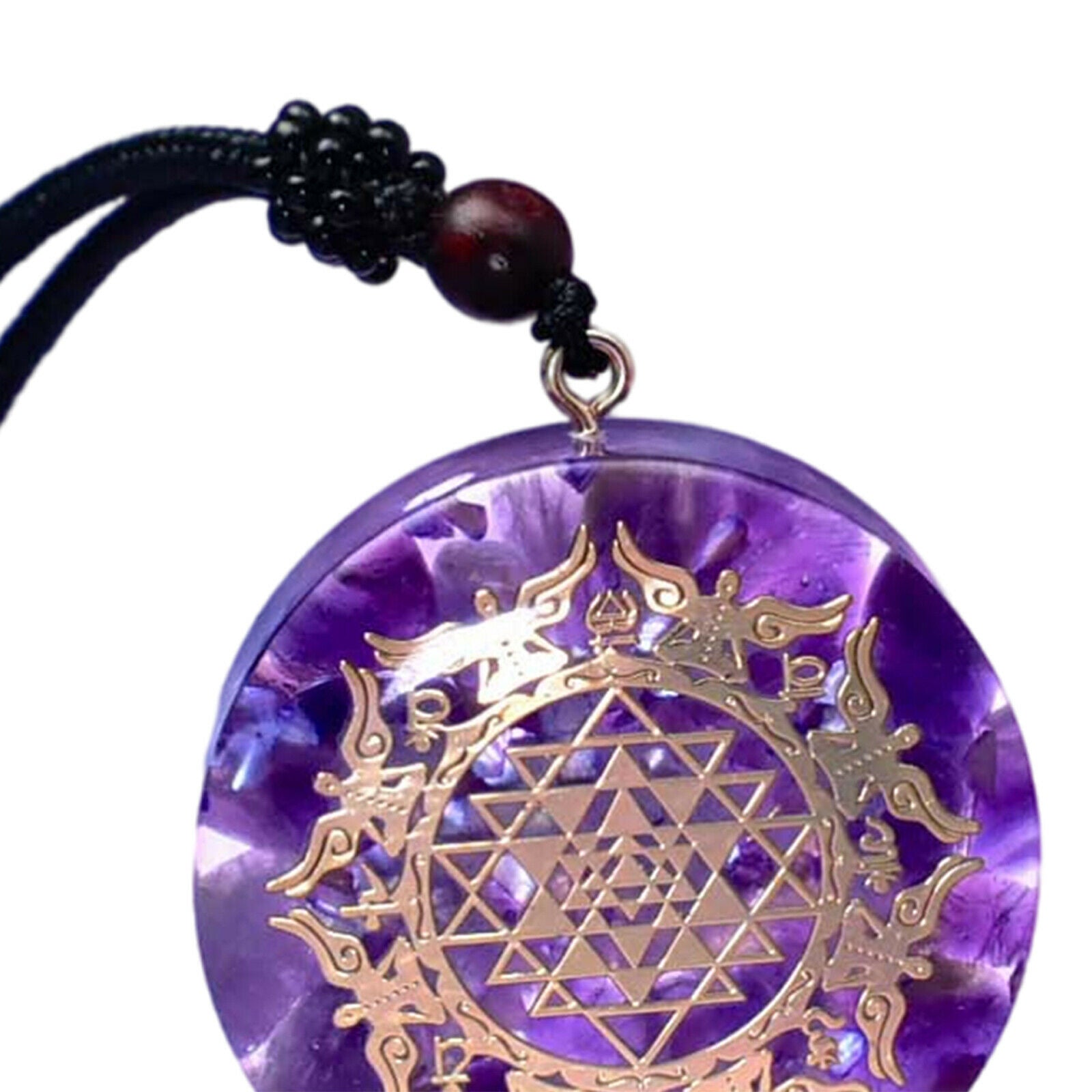 Orgone Pendant Necklace Crystal Jewelry 3.5cm Energy Spiritual