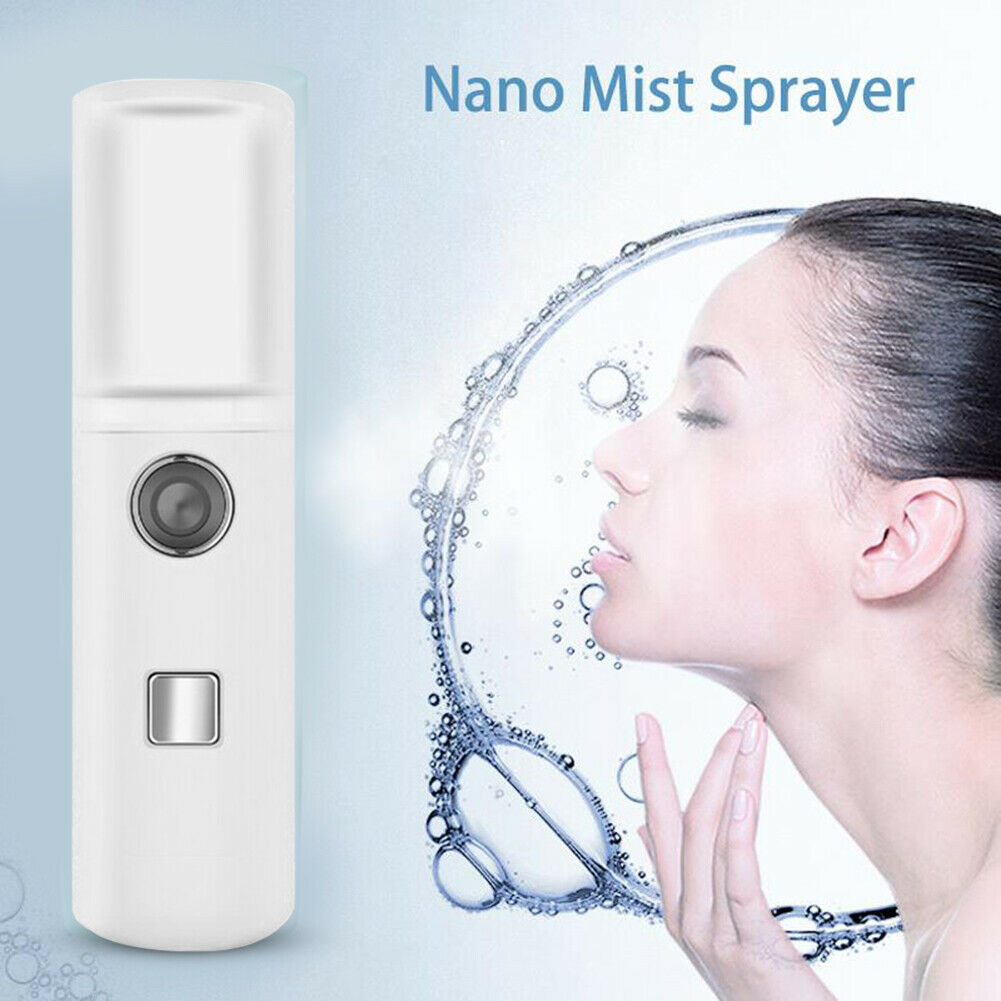 30ml USB Charging Face Steamer Portable Nano Facial Sprayer Mist Humidifier @