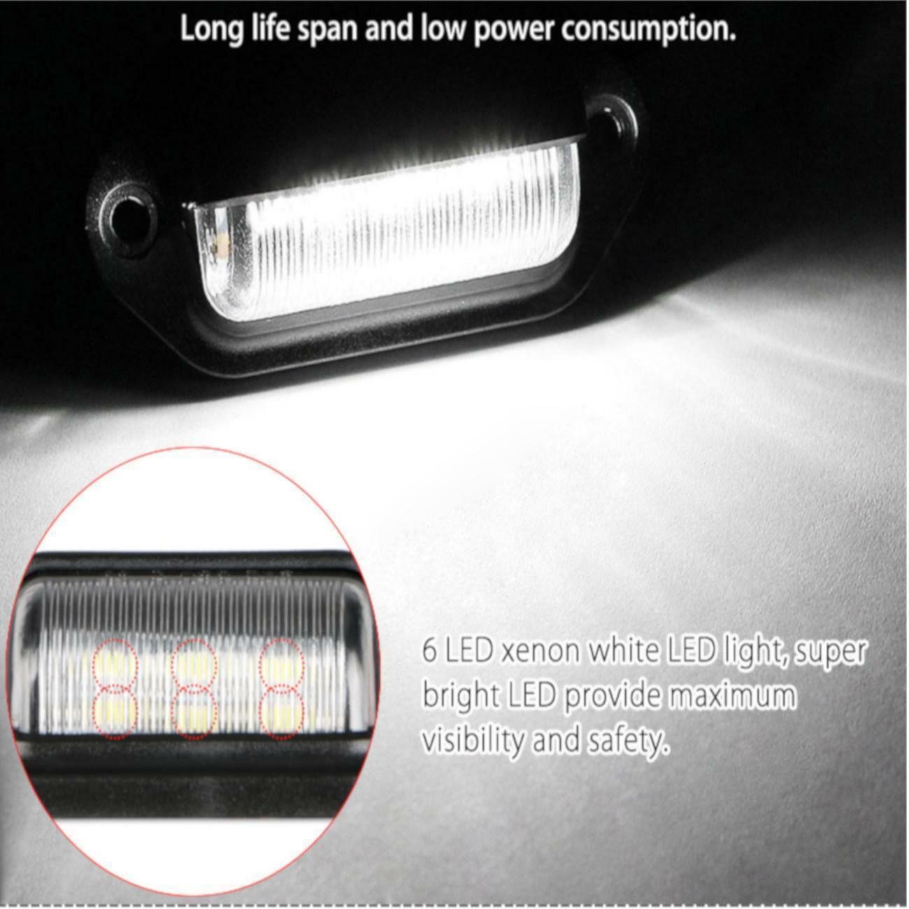 2Pcs 6-SMD LED License Plate Tag Light Lamps Universal For Truck SUV Trailer Van