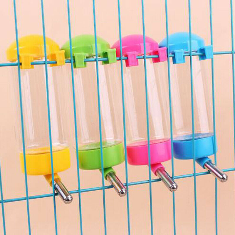 80ml Plastic Hamster Drinker Water Bottle Dispenser Hanging Pet Drinking .l8