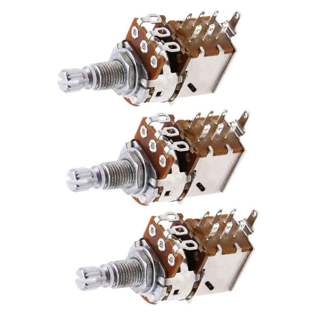 Electric Guitar Bass Accessory Pots Potentiometers A500K 18mm Shaft Volume Tone