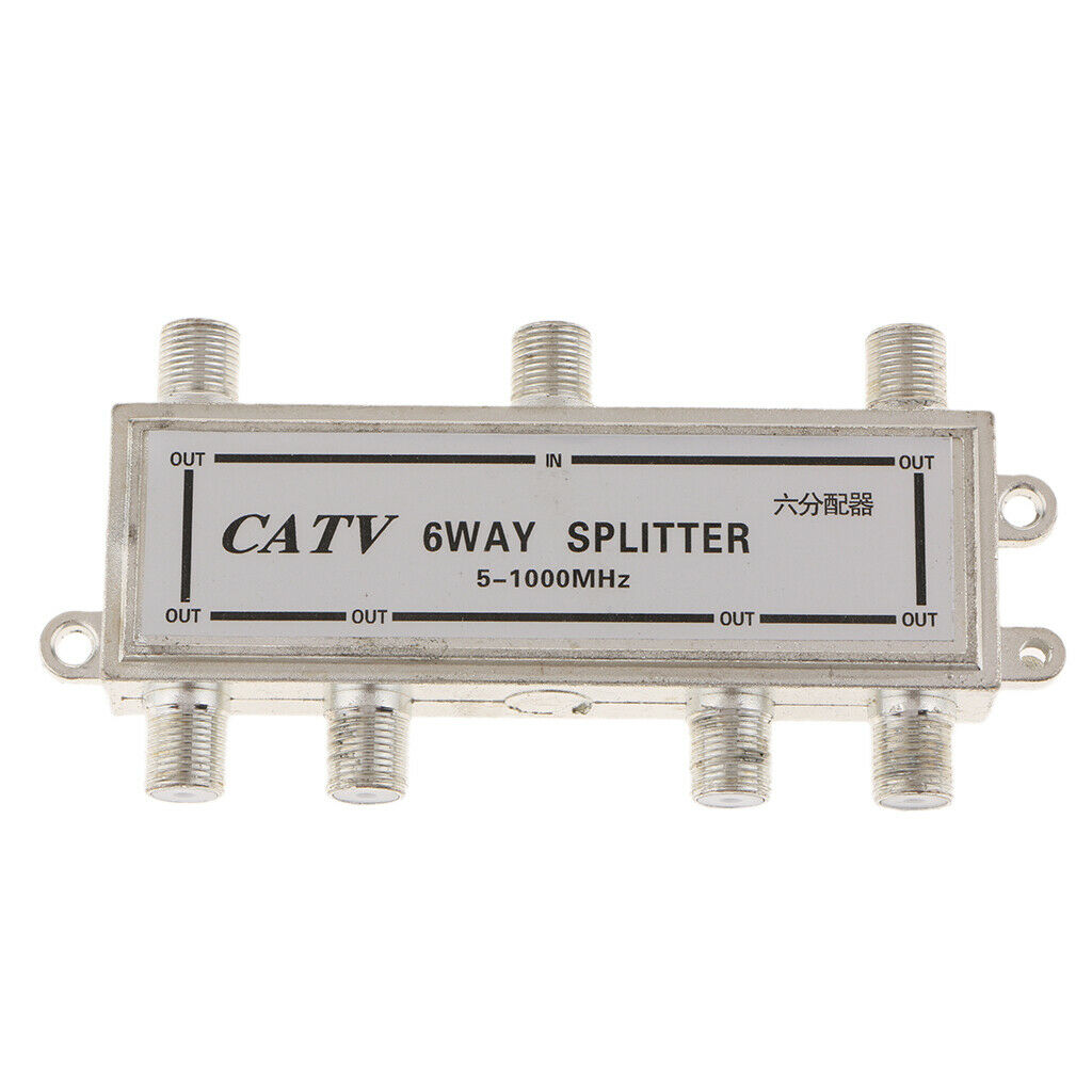 6 Way Coaxial Cable Splitter Coax Splitter / TV Splitter / RG6 Splitter