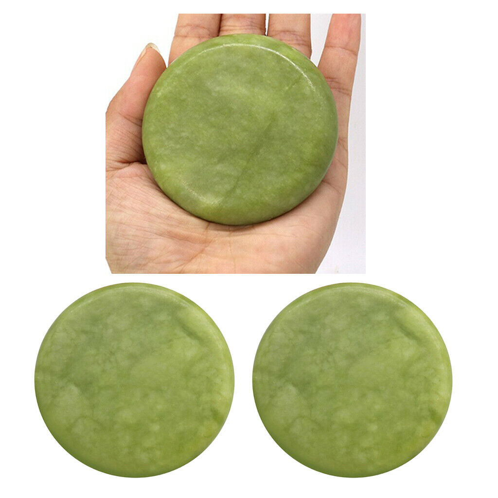 2x Jade Massage Stone Back Arms Beauty Spa Massage Hot Stones Body Relaxing
