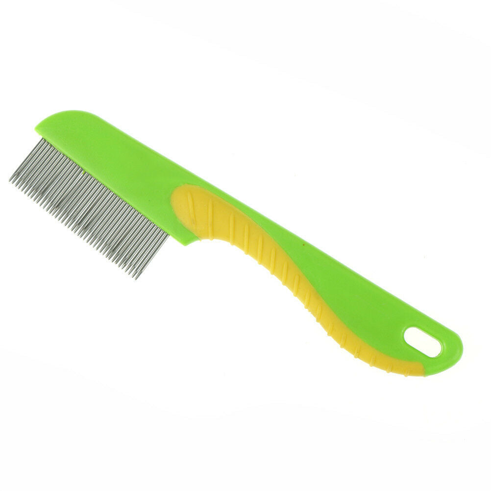 Pet Rake Comb Hair Grooming Trimmer Dog Cat Stainless Steel Pins Cleaning .l8