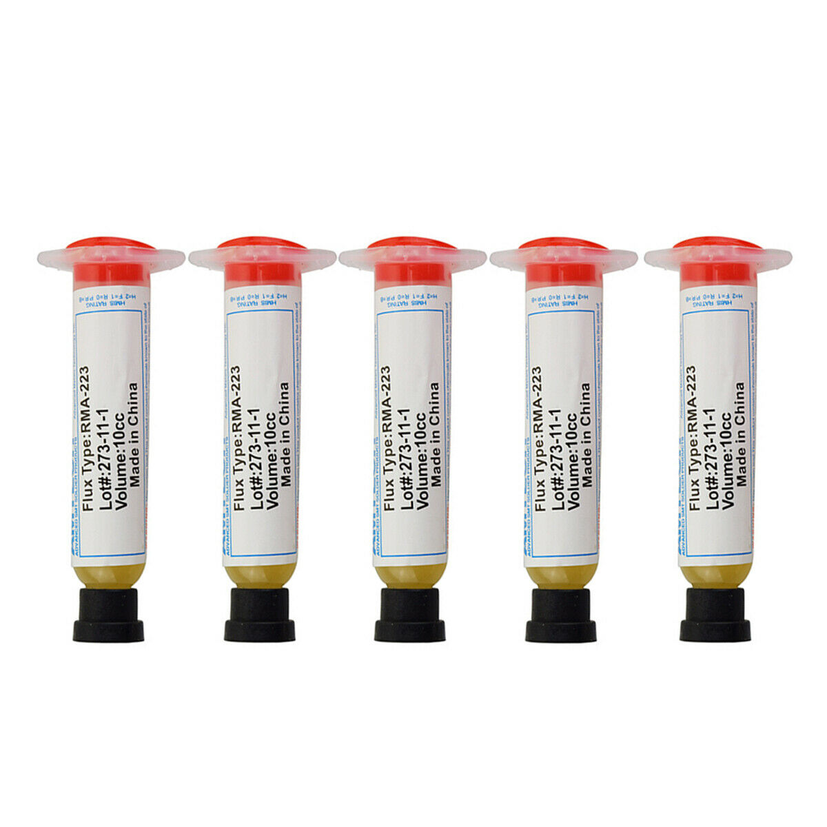 5Pcs/Set BGA SMD Soldering Paste Flux Grease,Volume 10cc, RMA-223
