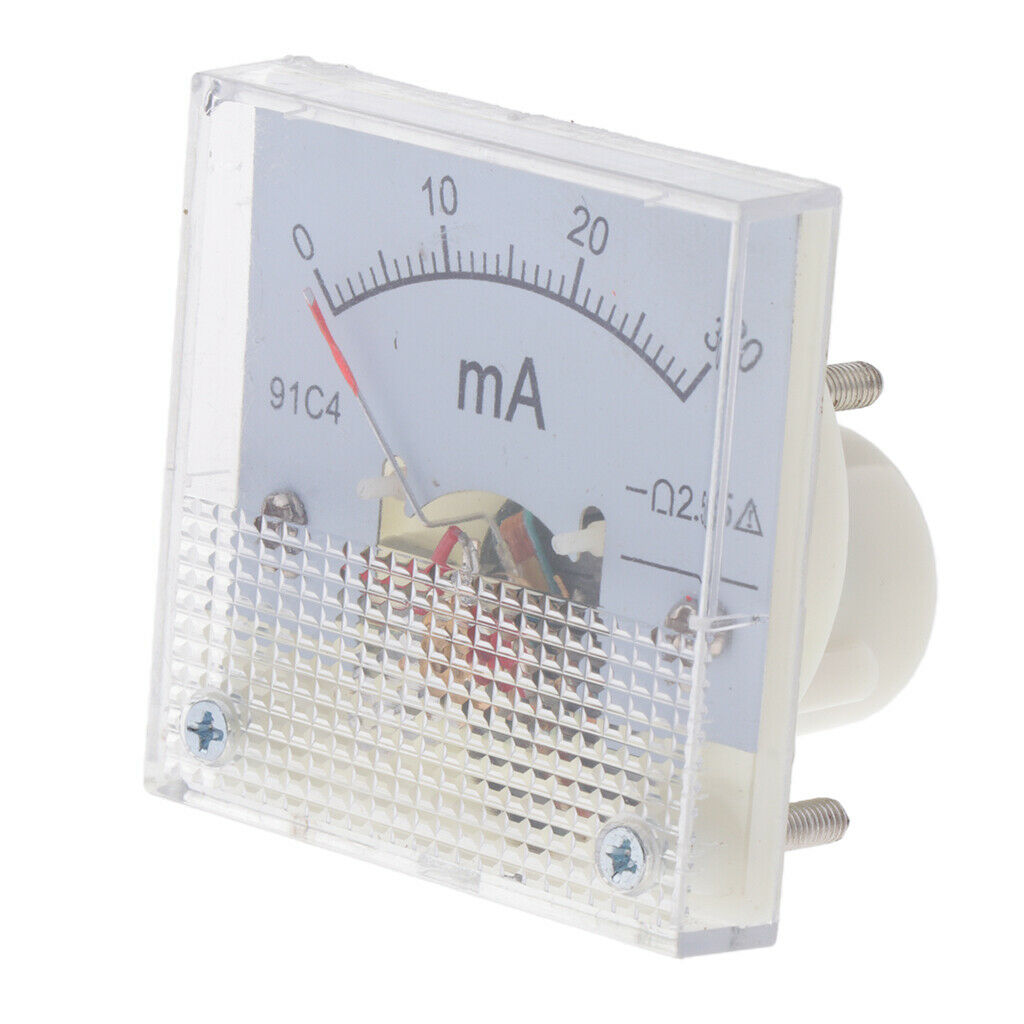 2Pcs Ammeter Current Panel Ampere Meter, Ranges 0-30mA