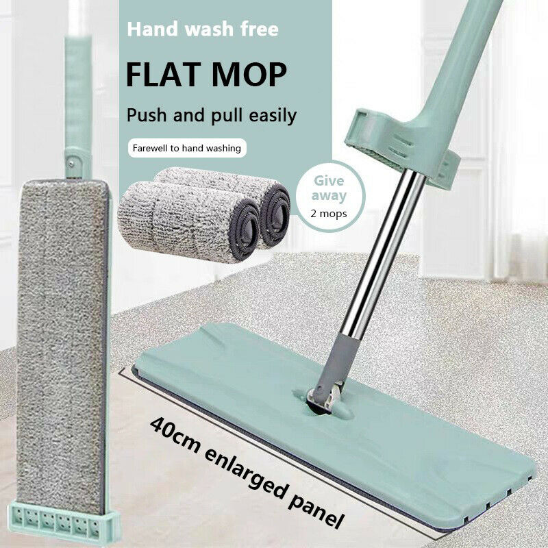 Dry Wet Flat Floor Mop Washable Microfiber Cleaning Pads Home Floor Clean Gj TL