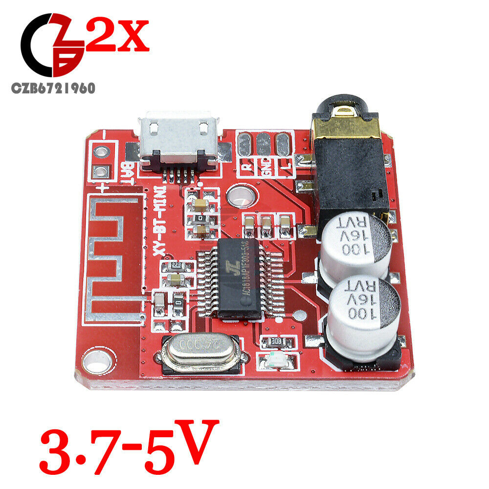 2x Mini Bluetooth 4.1 Audio Receiver MP3 Decoder Lossless Amplifier Module3.7-5V
