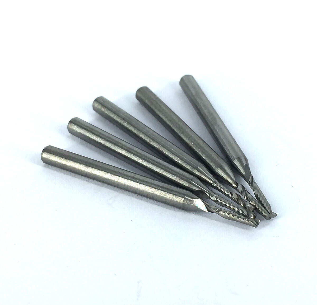 5 pcs 1.5mm Single Flute Carbide Spiral End Mills Router Bit 8mm CEL [M_M_S]