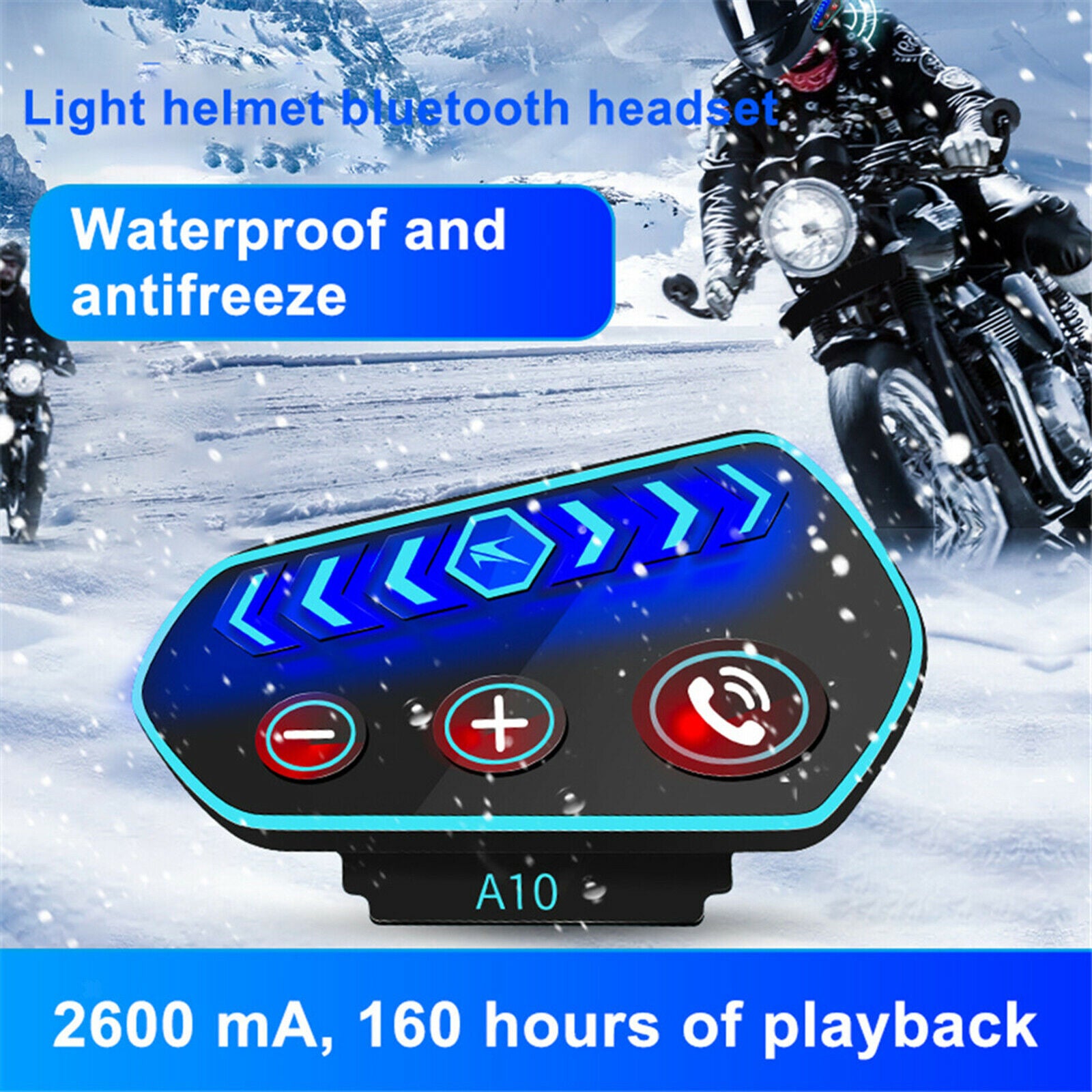 2021 Motorcycle Helmet Headset Wireless Bluetooth Headphone Hands-Free