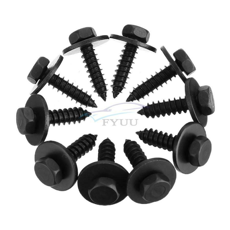 100PCS Car Body Mudguard Hexagon Head Screw Fixing Clip Kit For BMW Series