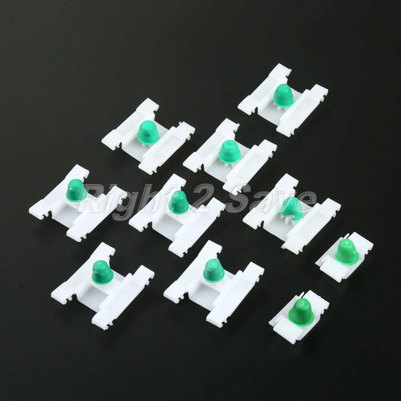 Car 2x Half Clips & 10x Clips Consisting of Long/Short Stem Fit for MK3 Golf