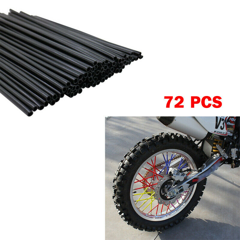 72PCS Motorcycle Bikes Spoke Skins Cover Wraps 19~21" Wheel Rim Guard Protector