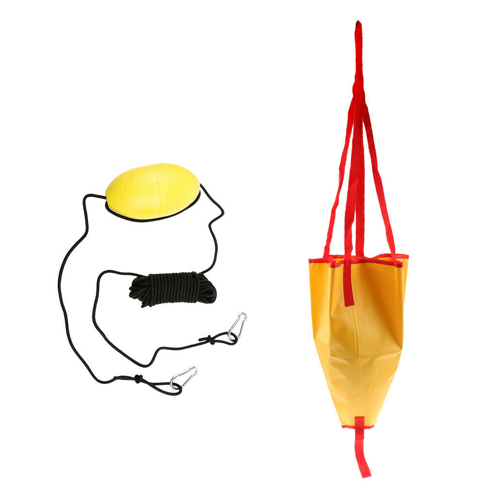 18 Inch Drift Sock with 30ft Throw Tow Line Sea Brake Kit for Yacht Kayak