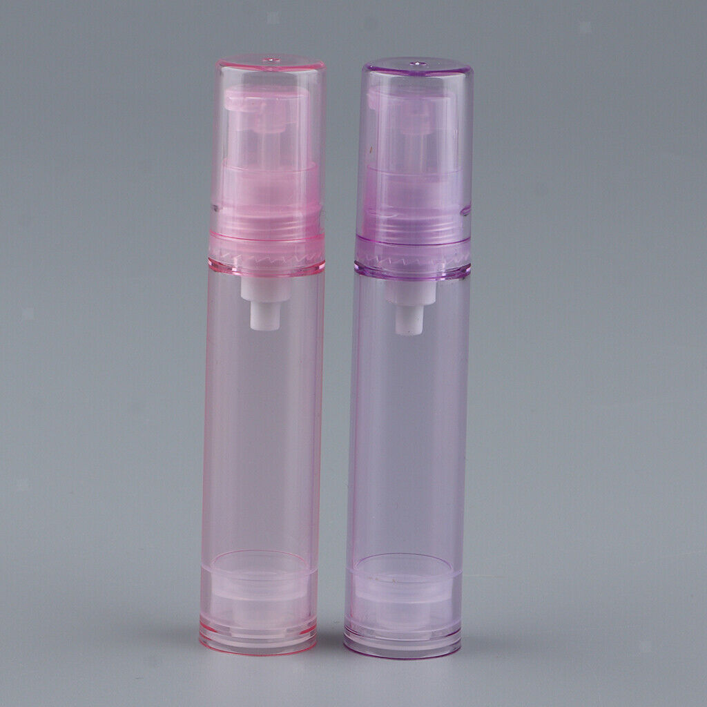 6Pcs 10ml Empty Airless Pump Bottles Refillable Cosmetic Spray Containers