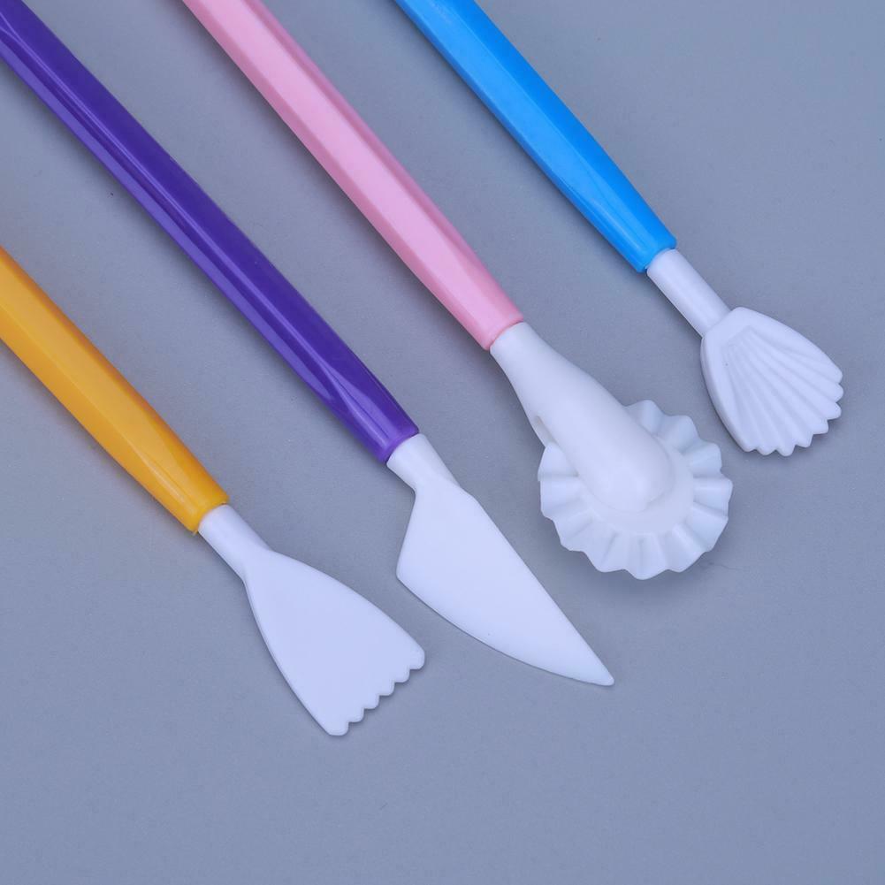 4pcs Fondant Cake Pen Decor Set Flower Sugarcraft Modelling Tool @