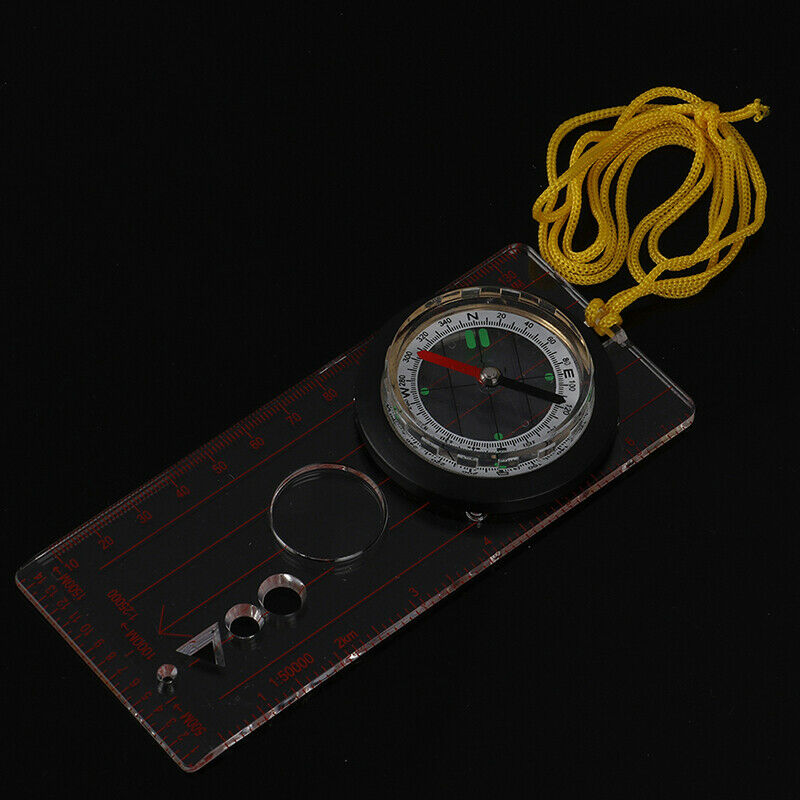 1pc Camping Compass Baseplate Ruler Map Scale Compass Race Hiking Compas*.l8