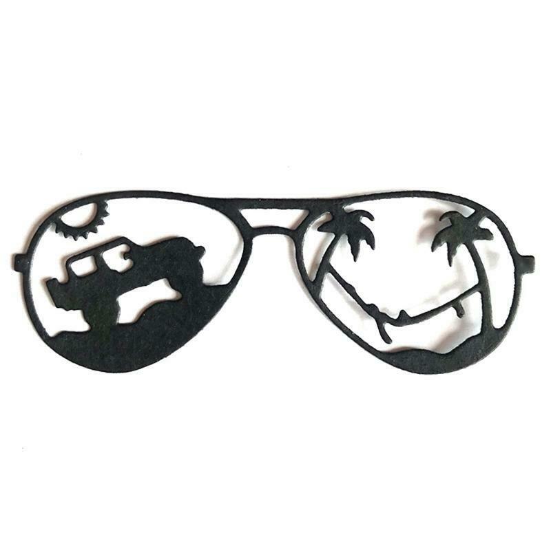 Car Beach Eyeglasses Metal Cutting Dies Stencil DIY Scrapbook Album Paper Card