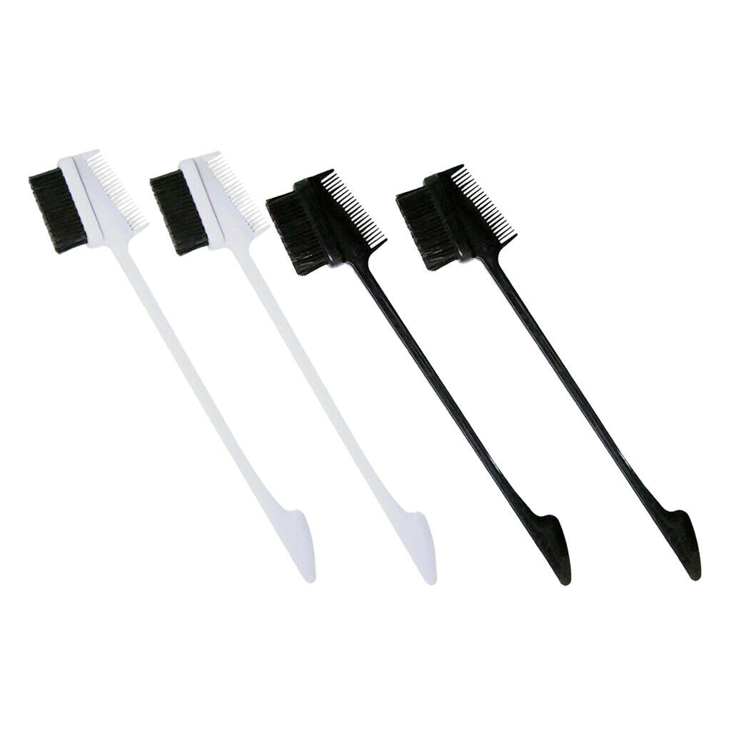 2x Double Sided Travel Edge Control Brushes Shaping Grooming Comb Hairbrush