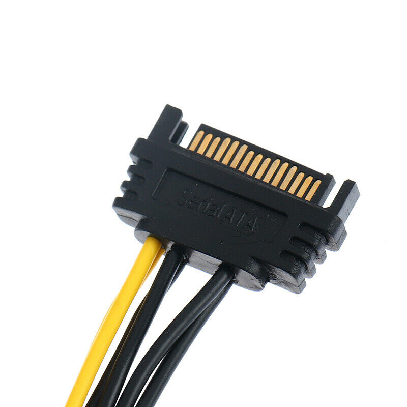 20CM SATA 15pin to 6pin PCIe PCI-e Express Graphics Card Power Cable for .l8
