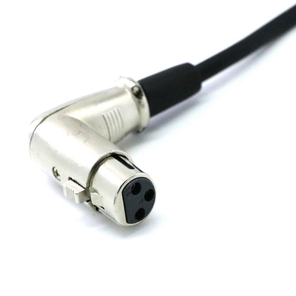 3'xlr right angle 90 degree female to straight male patch cord