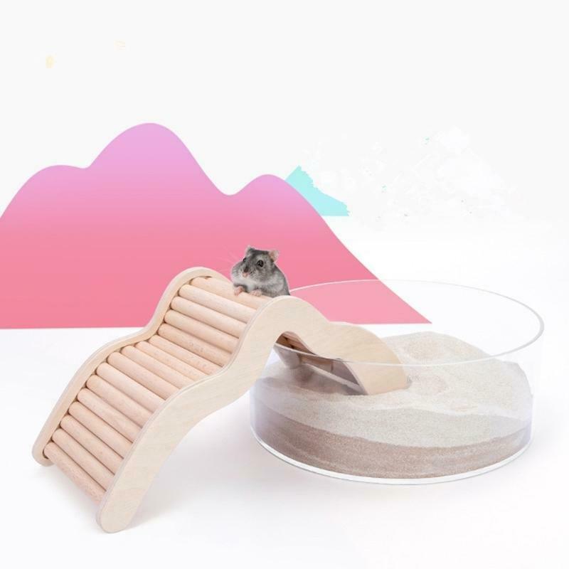 Hamster Climbing Ladder Wooden Wavy Bridge for Sugar Glider Squirrel Chipmunk
