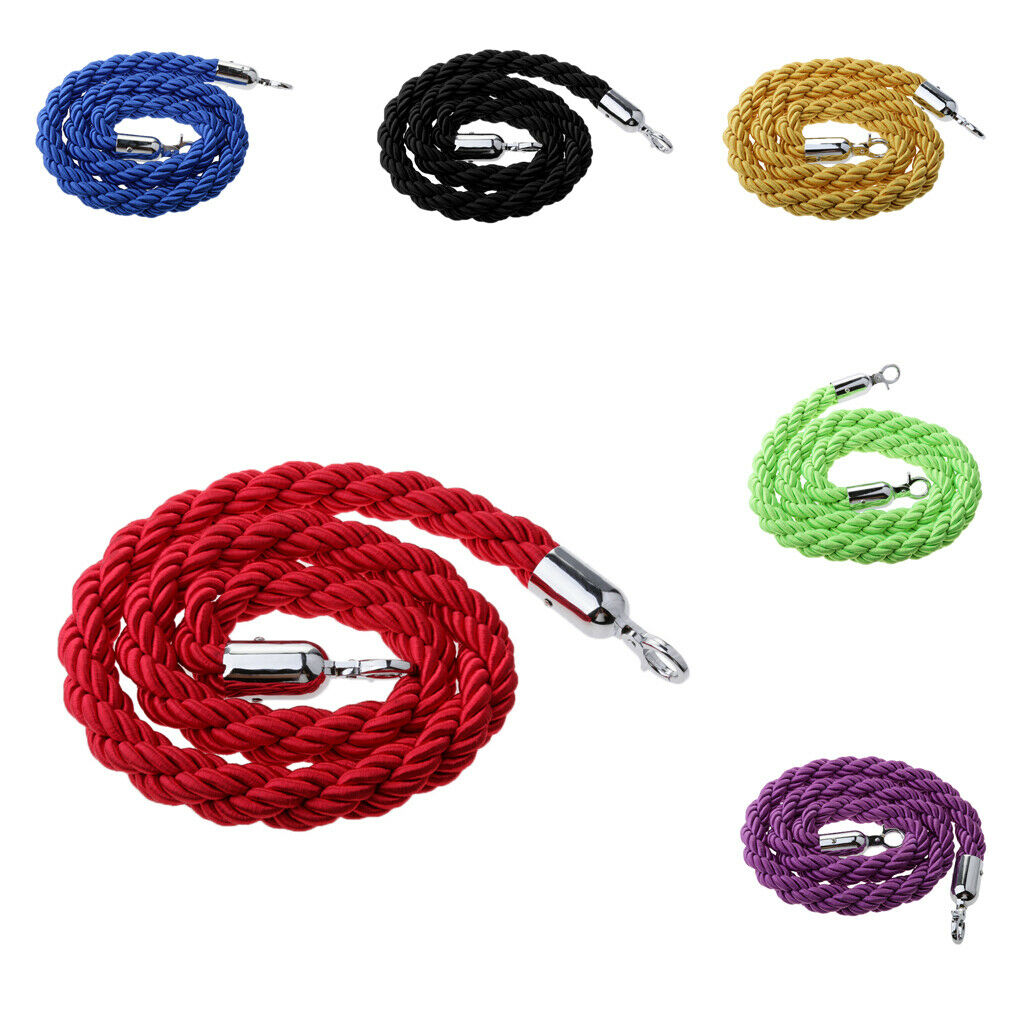1Piece 59inches Queue Rope Twisted Barrier Rope Queue Divider Crowd Control