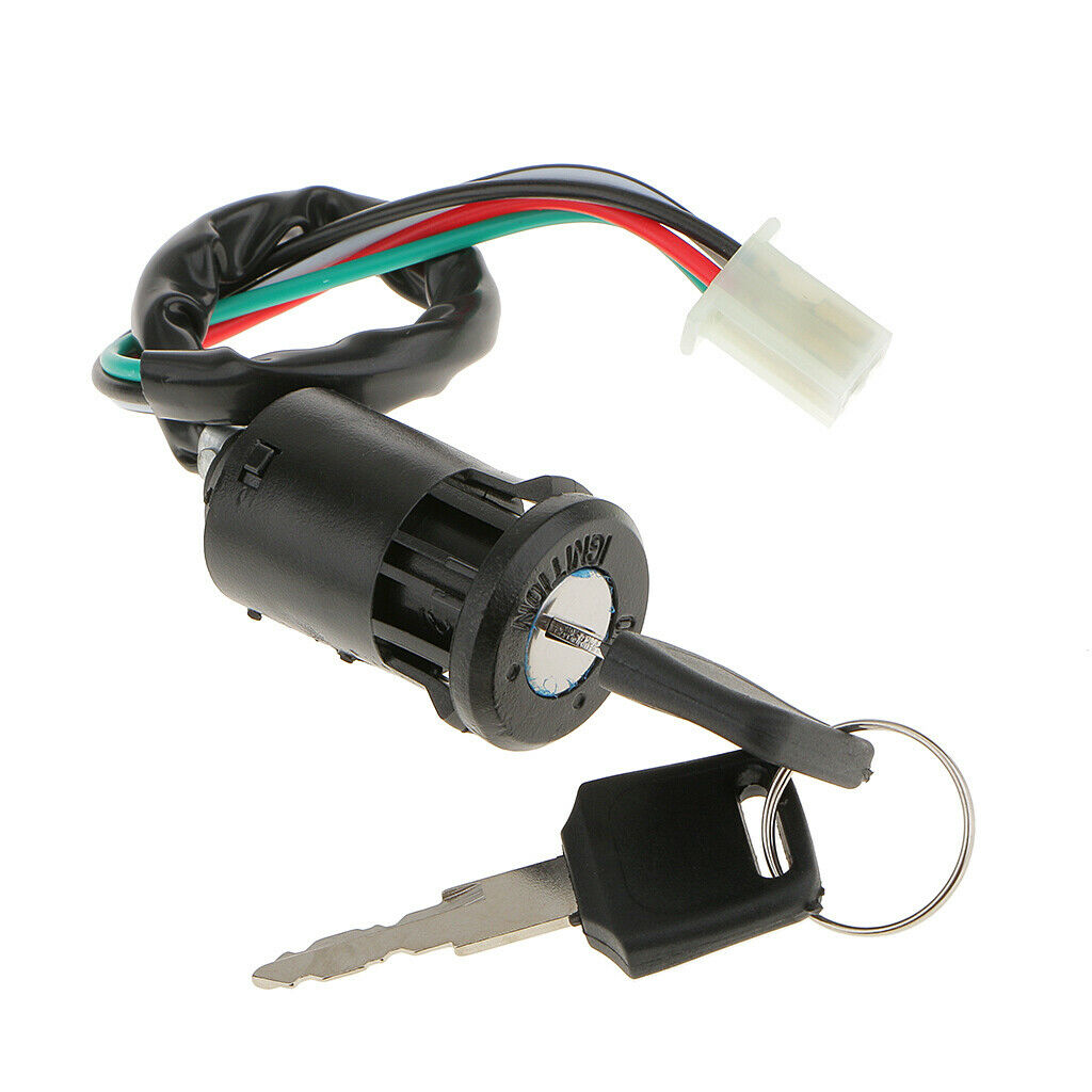 110cc-250cc Motor Bike 4 Wires Ignition Key Barrel Switch Set w/ 2 Keys