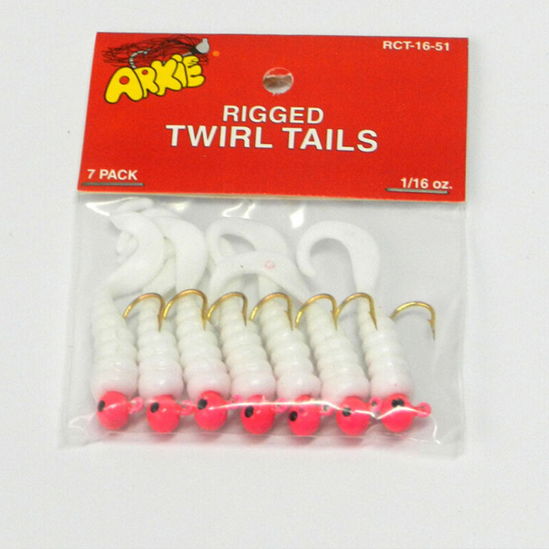 Fishing Jigs Lure Sea Bass Bait Jig Head Twirl Tails Worm Baits 7 Pcs/Lo.l8