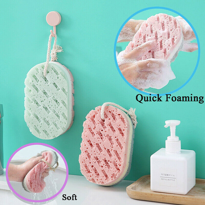 Sponge Bath Ball Shower Rub For Whole Body Exfoliation Massage Brush Scrubber