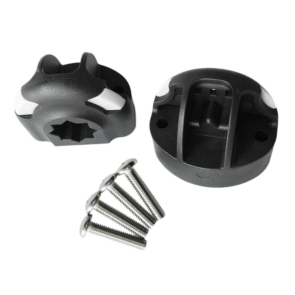 2x Durable Nylon Kayak Boat Canoe Fishing Rod Holder Half-Round Bracket