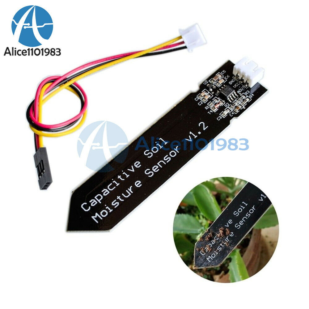 10PCS Analog Capacitive Soil Moisture Sensor V1.2 Corrosion Resistant with Cable