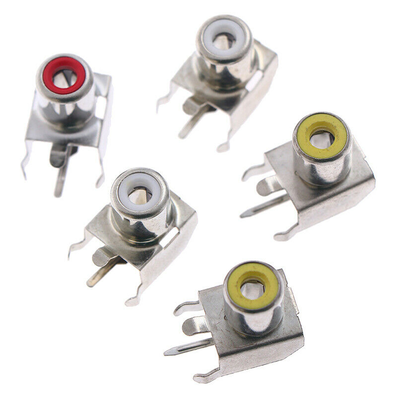 5pcs AV1-8.4-3B AV Pin Jack 3 Color RCA Female Audio Video AV Socket Connec Rf