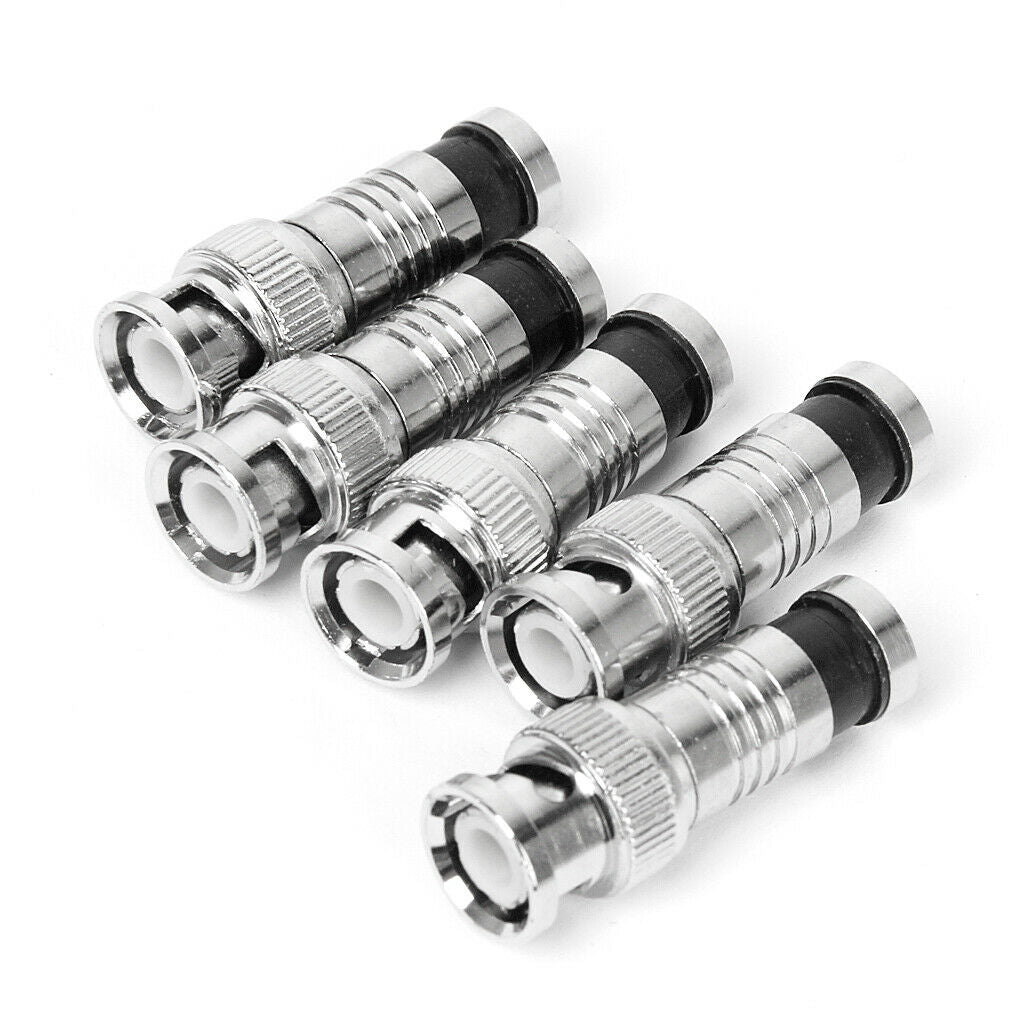 20x BNC Compression Connector RG59/RG60  Coax Coaxial Cable Adapter Male