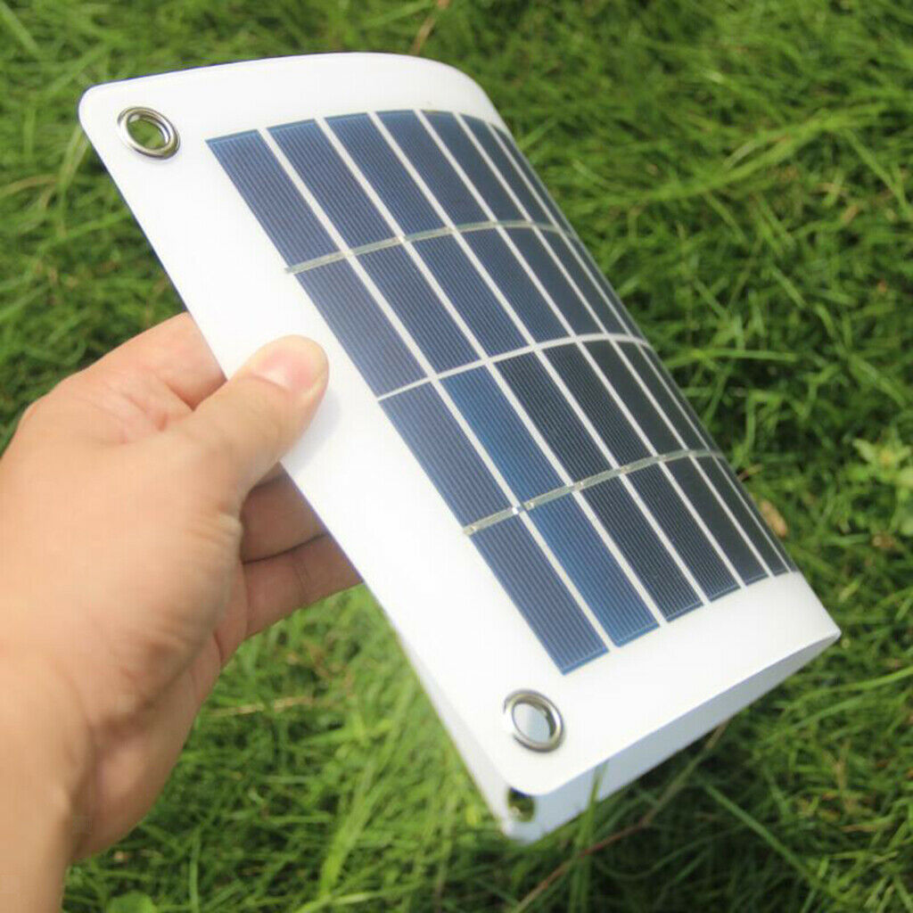 12V 8.5W Solar Panel For Boats Car Battery Alligator Clips & Lighter Cable