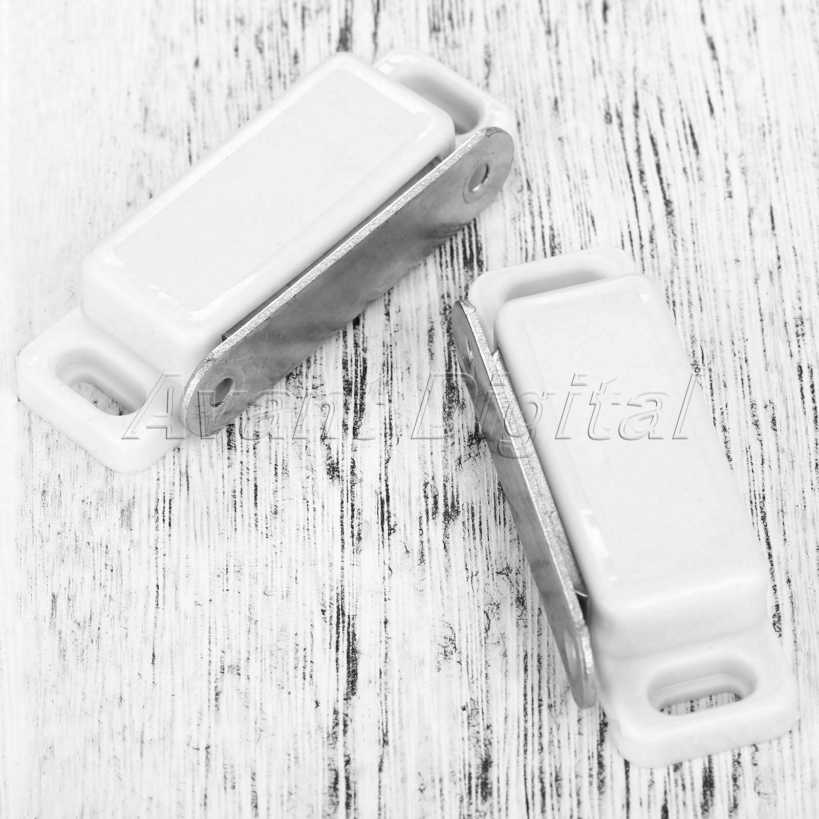 New 2x Magnetic Cupboard Door Catch Strong Furniture Cabinet Latches & Screws
