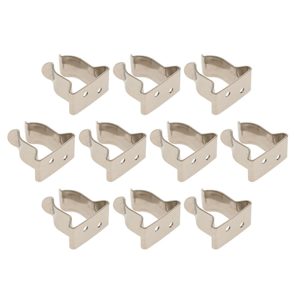 10x 304SS Marine Canoe Spring Hook Holder Clips Clamp Bracket Organizer