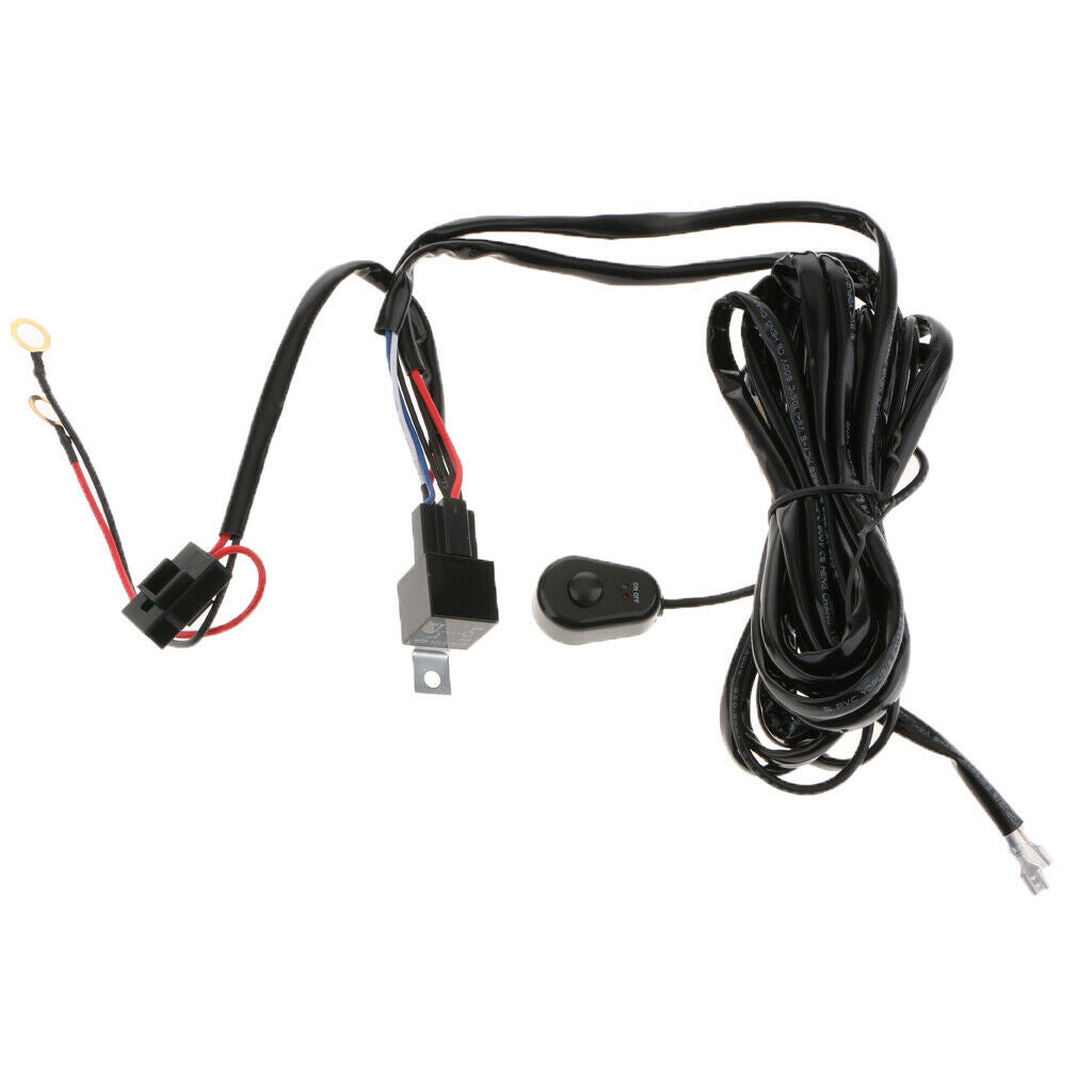12V 40A Remote Control Wiring Harness Kit Switch Relay Led Work Light Bar