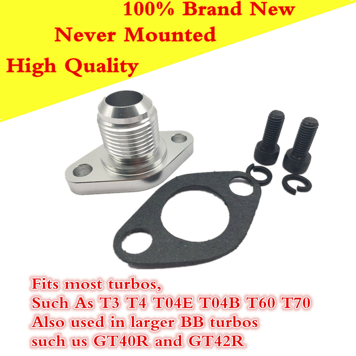 1x AN12 Oil Drain Flange+1x Oil Drain Gasket+2 x M8x1.25mm Bolts