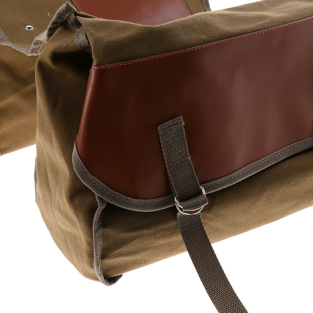 Waterproof canvas bike backseat pannier bag that doubles