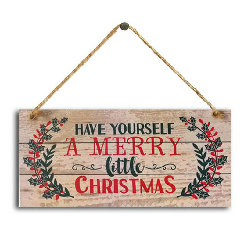 1PC New Year Wooden Door Hanging Sign Christmas Tree Ornament Fashi.l8