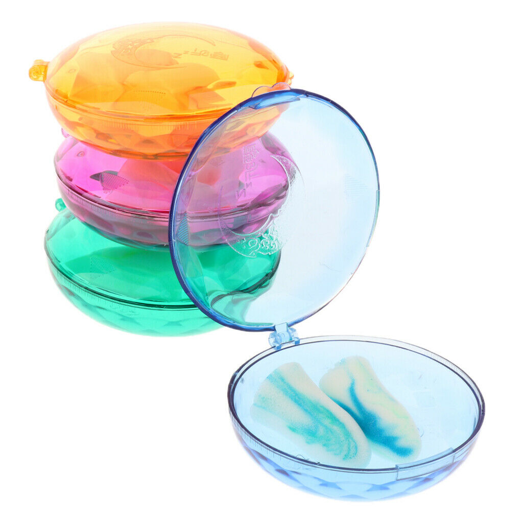 4 Pair Reusable Sponge Ear Plugs Travel Earplugs - Anti-noise Sound Blocking -