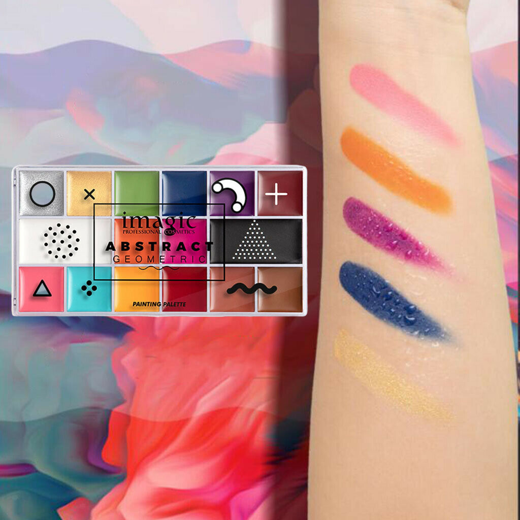 16 Colors Flash Paint Oil Makeup Palette Kit for Halloween Theme Party