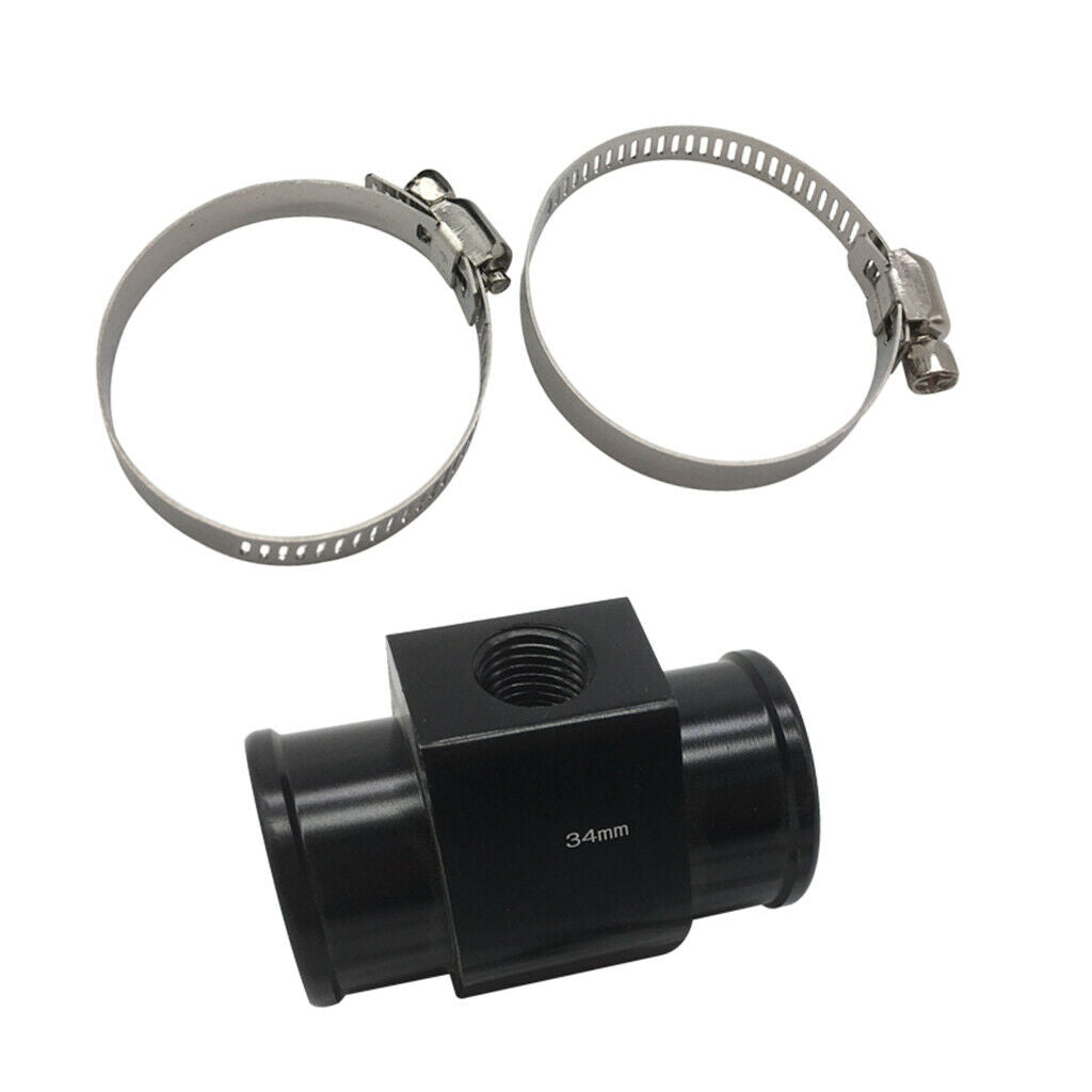 2 Set Universal Water Hose Coolant Temperature Sensor Adapter Set w/ Clamp